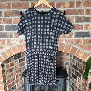 Ace & Jig Black and Gray Checkered Mini Dress. Size small
